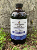 Very Berry Syrup, Elderberry, Schizandra Berry , Goji Berries , Mint ; Sambucus nigra, Sauco, Immune Boost, Syrup 16oz