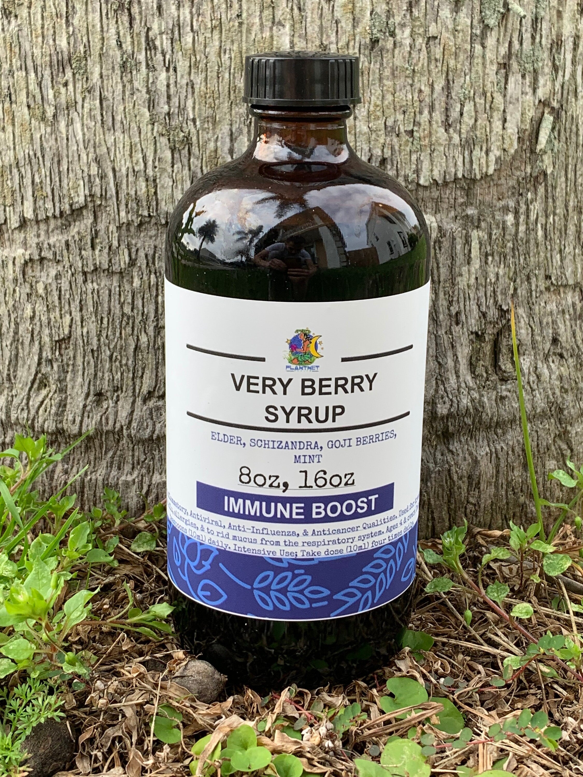 Very Berry Syrup, Elderberry, Schizandra Berry , Goji Berries , Mint ; Sambucus nigra, Sauco, Immune Boost, Syrup 16oz